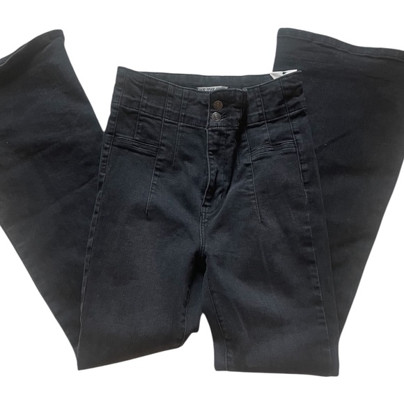 We the free, flare high rise jeans, Black, Onyx,Stretch denim, flared, Size 29 - Picture 6 of 9